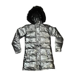 Appaman (12y) Metallic Hooded Puffer Coat